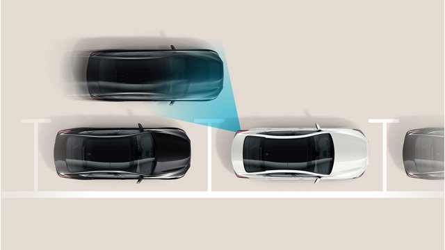 Ilustración de Hyundai Creta utilizando el Asistente Anticolisión de Punto Ciego (BCA)