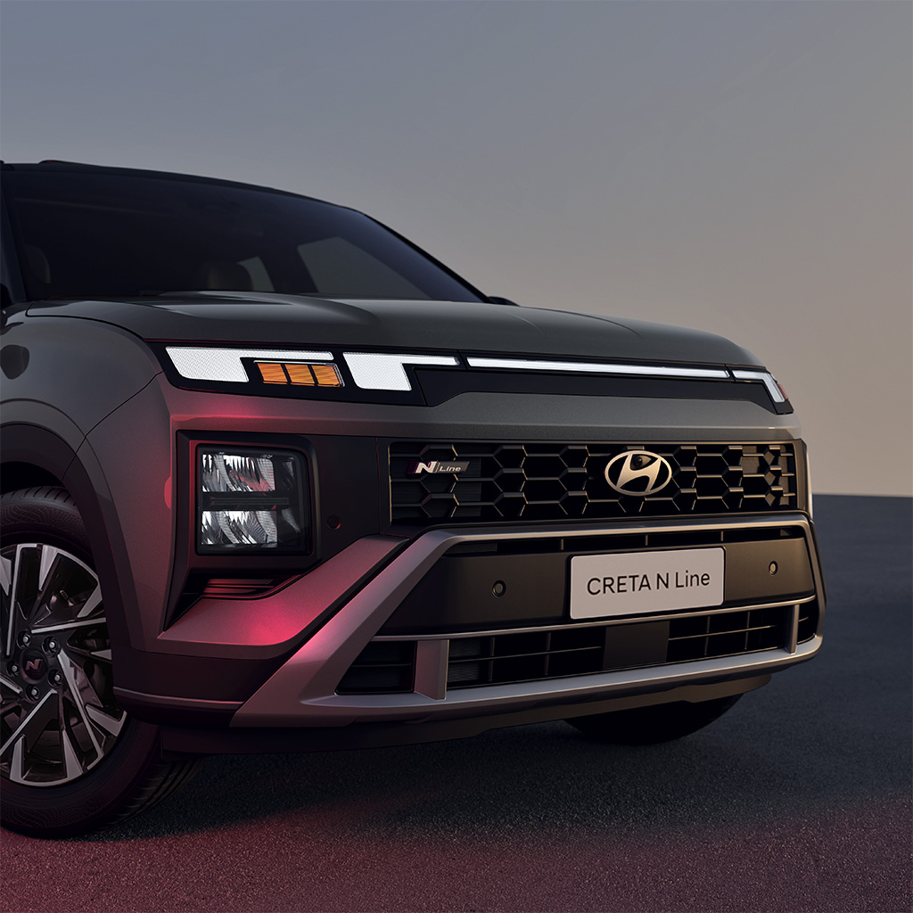Hyundai CRETA Parrilla N Line en negro brillante