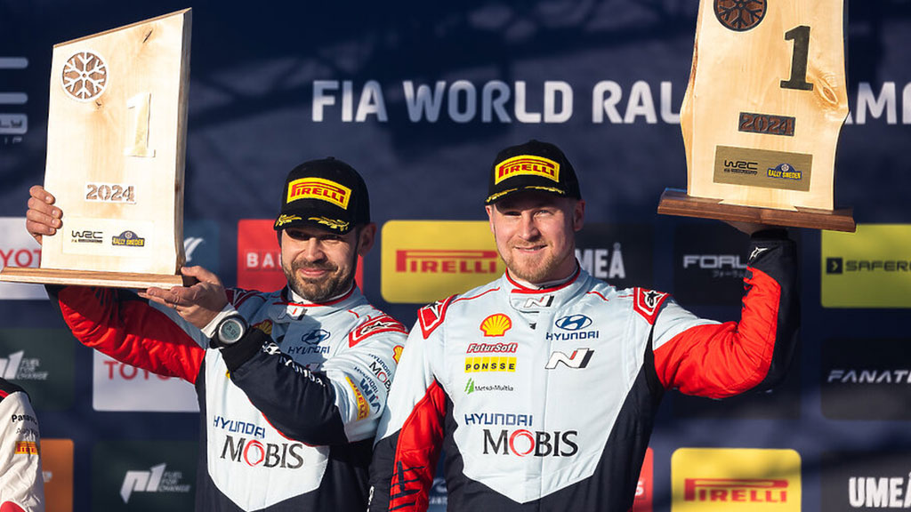 Esapekka y Janne se aseguran la victoria en el Rally de Suecia.​