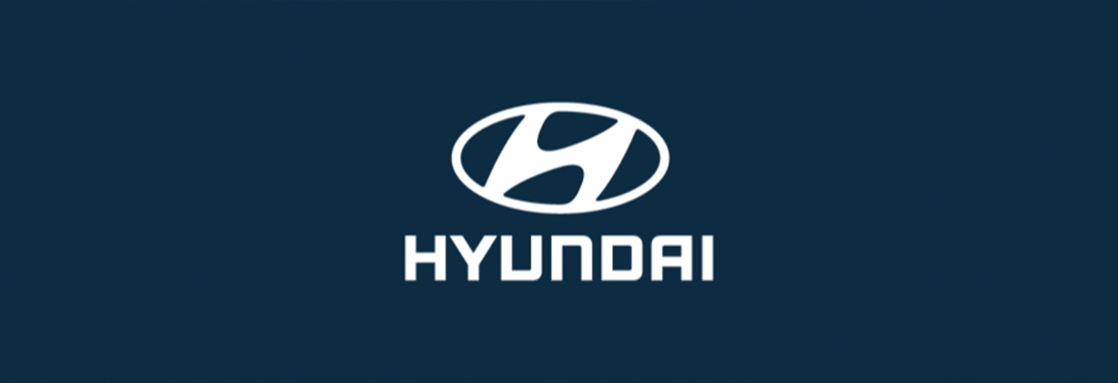 Logo de Hyundai con fondo azul