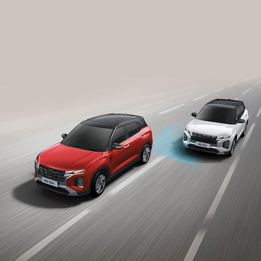 Ilustración de Hyundai Creta mostrando el sistema SmartSense™