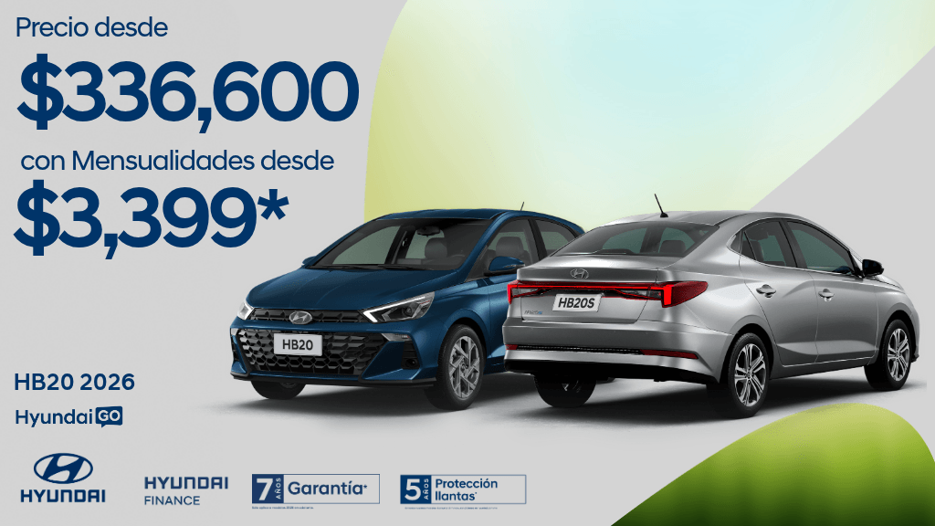 Promoción de Hyundai Go HB20 2026 agosto