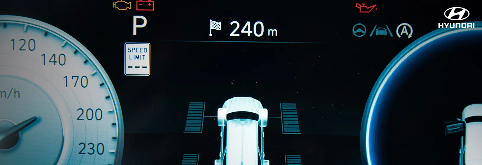 Hyundai, Cluster, Velocidad, Combustible, Estado del Motor