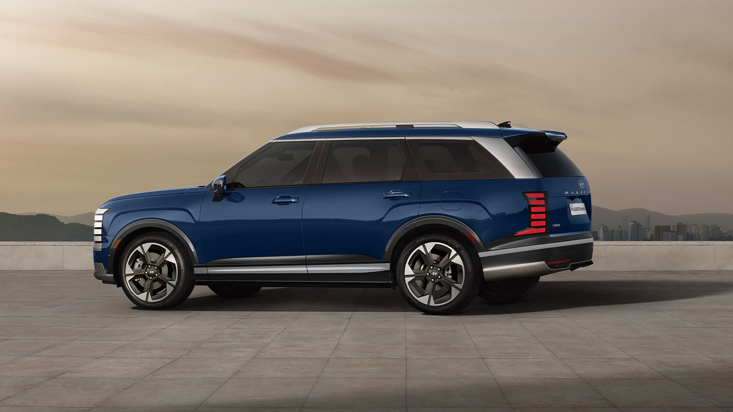 PALISADE Híbrida 2026 vista lateral en color azul