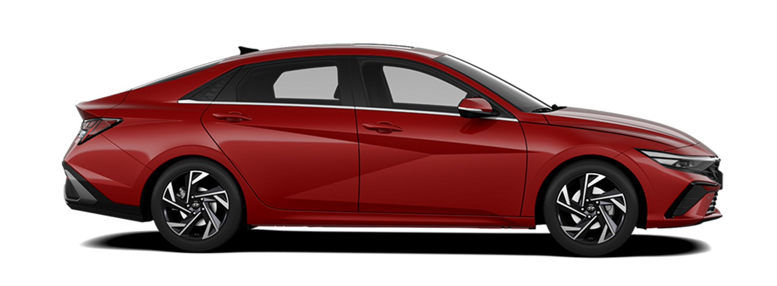  Hyundai Elantra vista lateral en color azul 