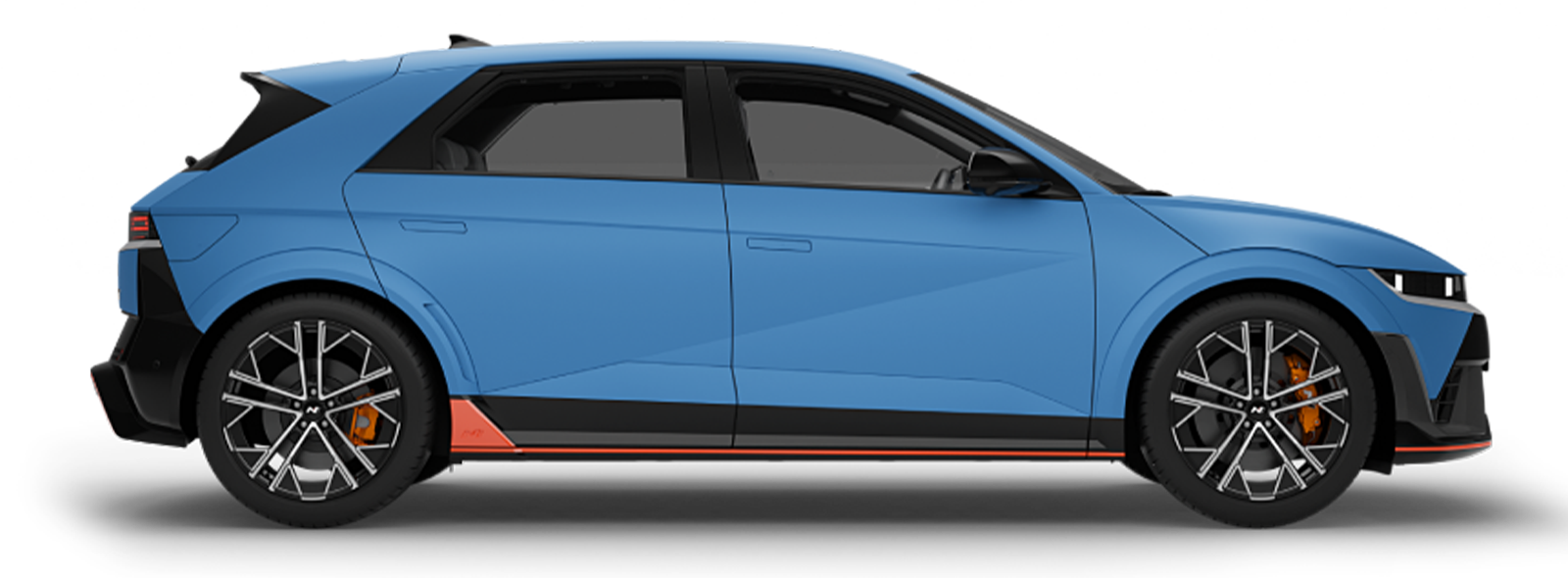vista lateral del nuevo IONIQ 5 N en color azul