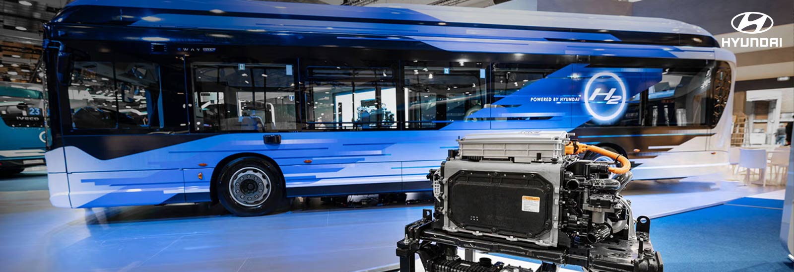 Autobús impulsado por hidrógeno desarrollado en conjunto por Hyundai Motor y Grupo Iveco