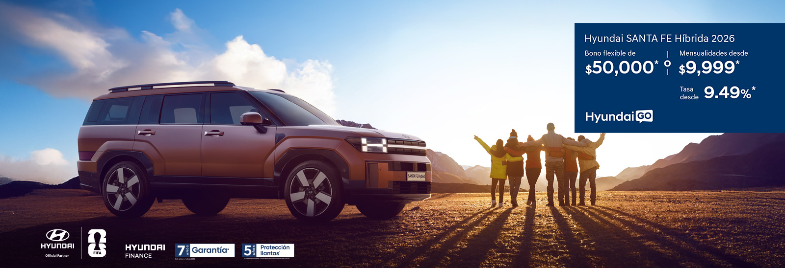 Promoción Santa Fe Híbrida 2025 Hyundai Go febrero 2026