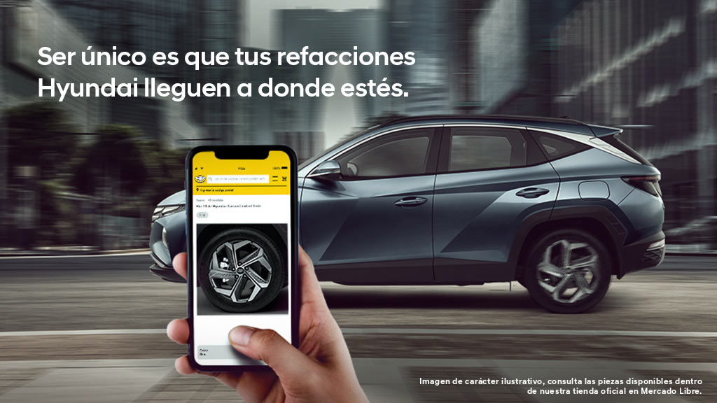 Aplicación de Mercado Libre mostrando un rin de auto Hyundai