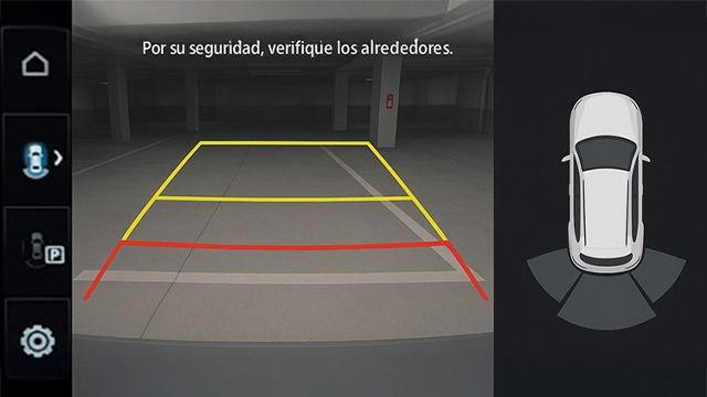 Cámara de reversa con guías dinámicas (RVM) creta grand